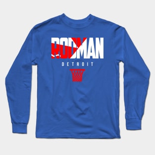 Rodman Detroit Basketball Long Sleeve T-Shirt